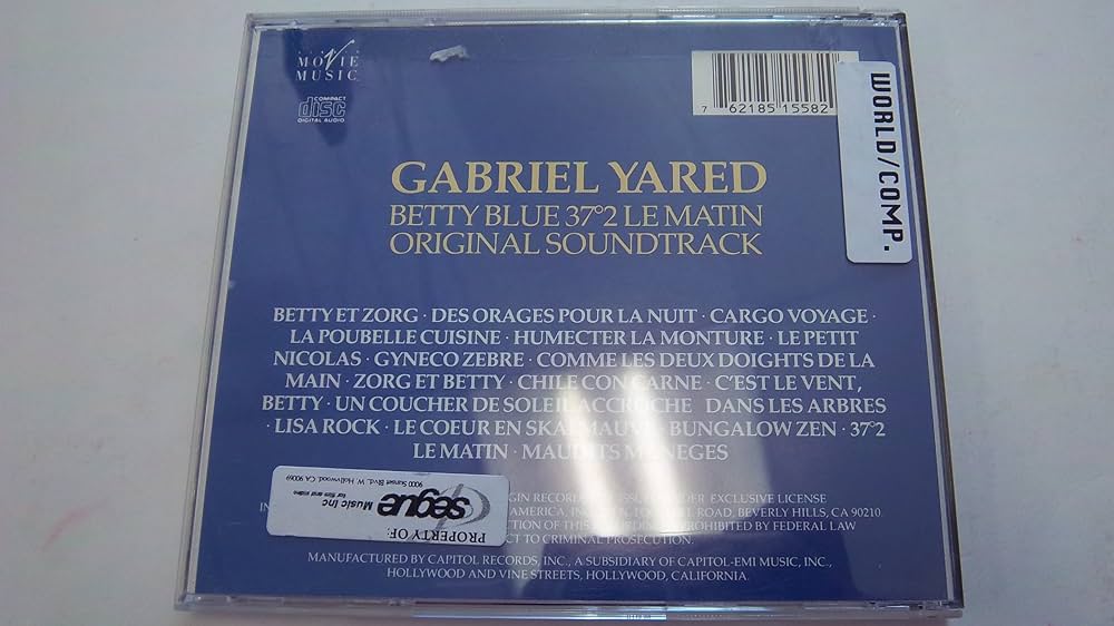 洋楽 Betty Blue 37.2 Le Matin LP Gabriel Yared – Betty Blue (37°2 Le Matin) (Original Motion